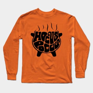 Hocus Pocus Cauldron Word Art Long Sleeve T-Shirt